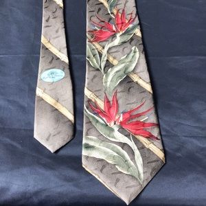 Tommy Bahama wide tropical flower tie